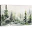 Paysage de forêt Woodland «Verdant Fog Lush Pine Forest In Mist» sur-99142418-99142417