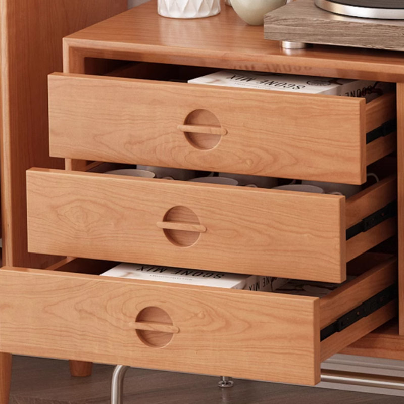 Meuble télé simple en bois massif, L 59,05 po