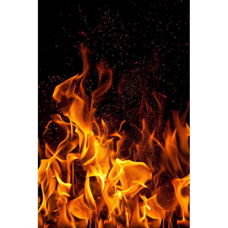Flame Over Black Background by OlgaMiltsova - Wrapped Canvas Print, 76cm H x 51cm W x 3.8cm D