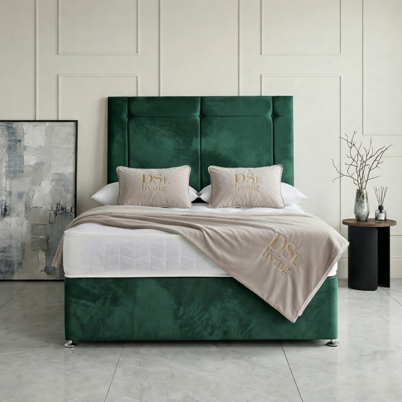 Kingsley Divan Bed, Double, Green