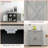 Farmhouse Buffet Cabinet with Barn Doors, Drawer & Adjustable Shelves - Stone Gray Storage Cabinet for Entryway, Living Room, or Kitchen-2078115608