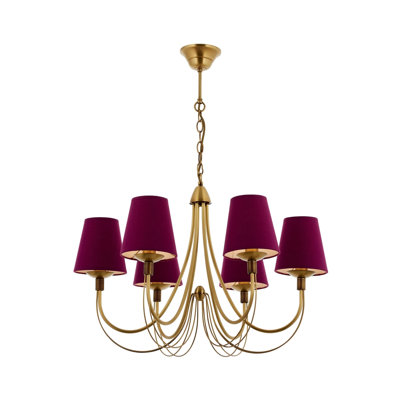 Demps 6 - Light Shaded Chandelier