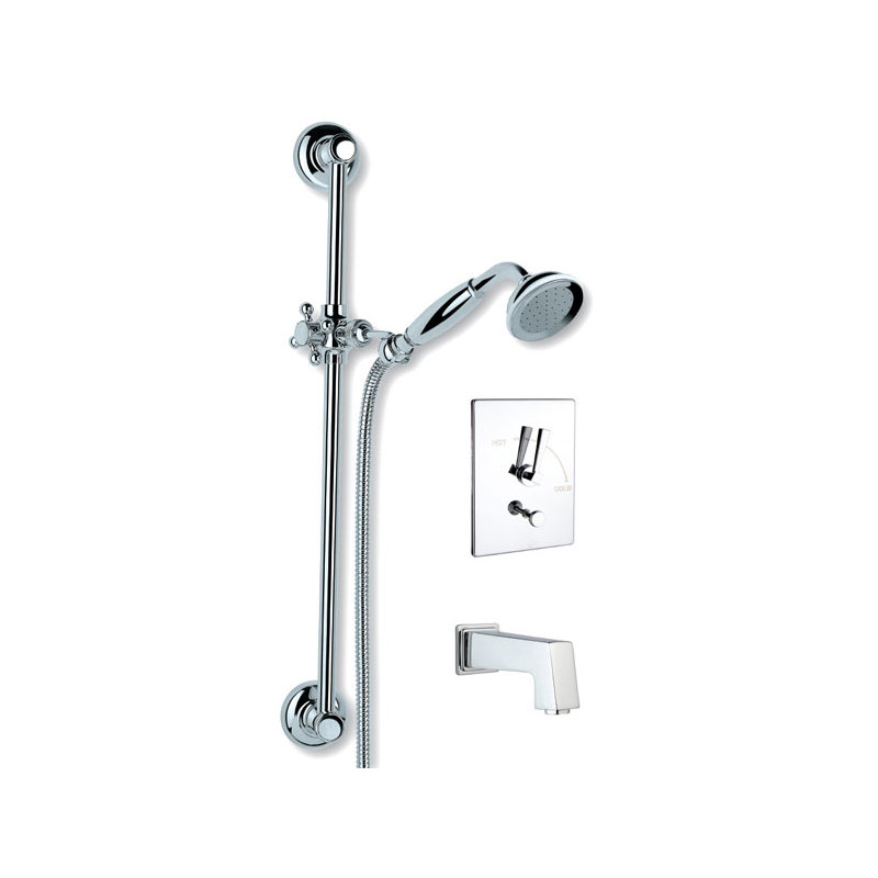 Plaza Complete Shower System, Polished Chrome