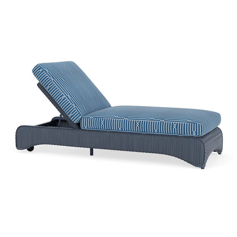 Loom Outdoor Chaise Lounge, Denim Blue, Deering Cadet