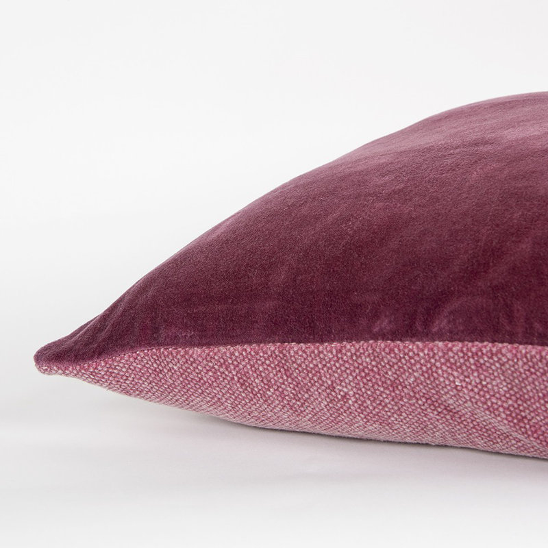 Coussin décoratif en velours de coton 22 po, Baie