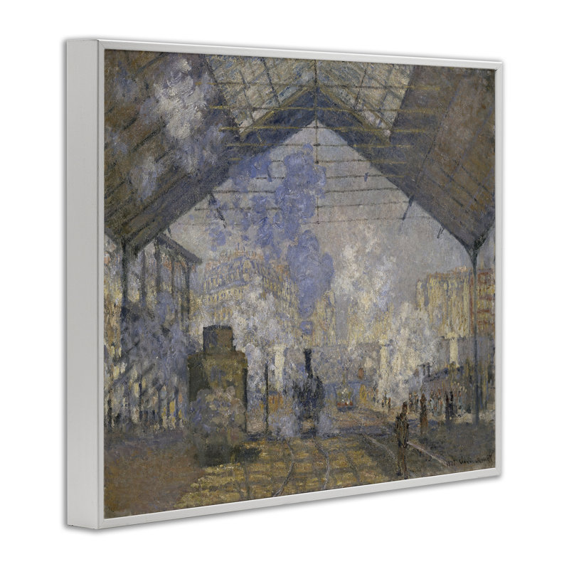 Giclée classique de la station Saint-Lazare par One1000paintings, Estampe numérique encadrée blanc bord de mer
