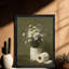 Art floral rétro encadré noir-1797775396