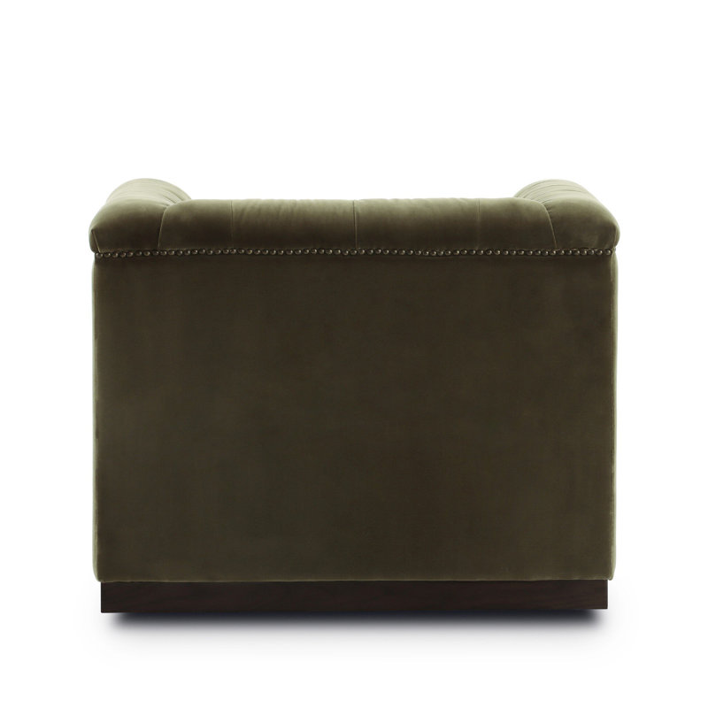 Maxx Swivel Chair, Surrey Olive Velvet