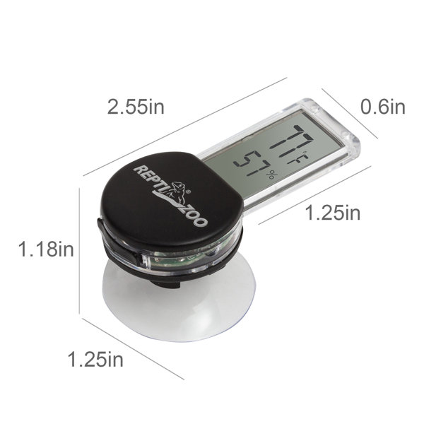 2-pack Mini Digital Hygrometer Thermometer Gauge With Probe Lcd Display  Temperature Fahrenheit Humidity Meter For Incubator, Reptile Plant Terrarium