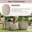 Ensemble de 3 pots de fleurs mats avec trous de drainage et bouchon en caoutchouc-223286055