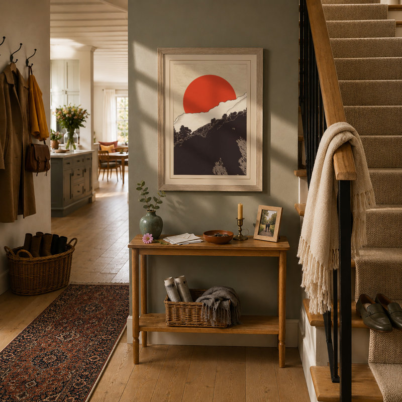 Solitary Sun Minimalist - Print, Oak, A3 - 42.0 x 29.7 cm