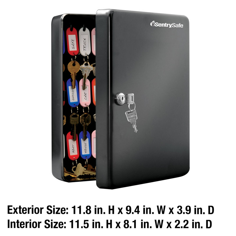 SentrySafe Key Cabinet with Key Lock, 11.8" H x 9.4" W x 3.9" D