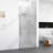 24" W x 72" H Semi-Frameless Circular Pivot Shower Door in Chrome With 1/4" (6mm) Thick SGCC Tempered Glass