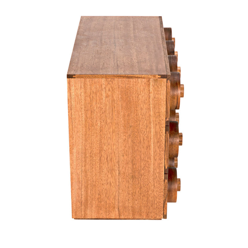 3 - Drawer Solid Wood Dresser, Dark Walnut