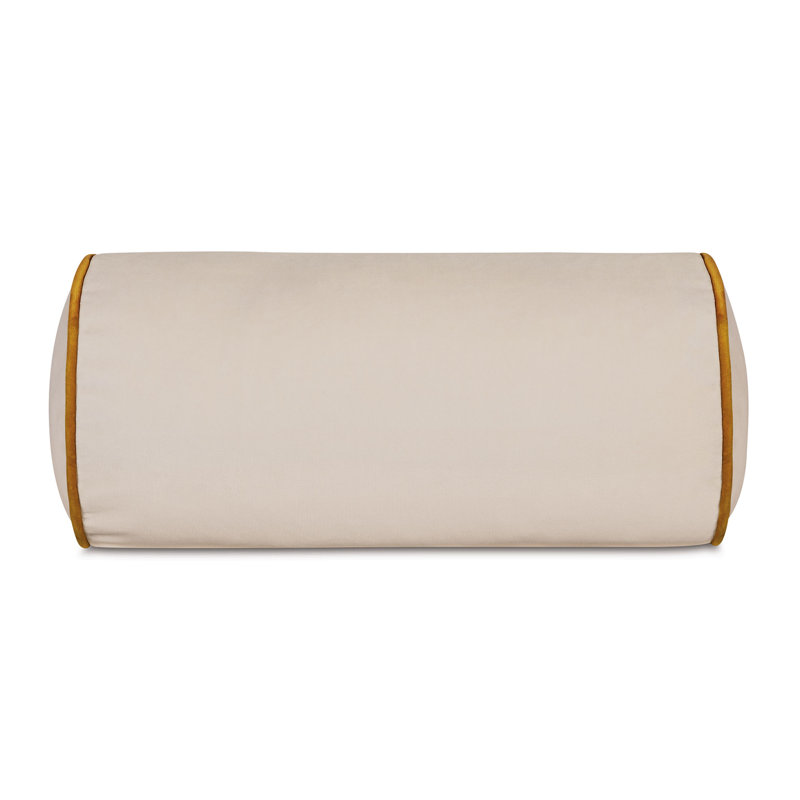 Studio 773 Lifestyle Velvet Bolster Decorative Pillow Cover & Insert, Ivory