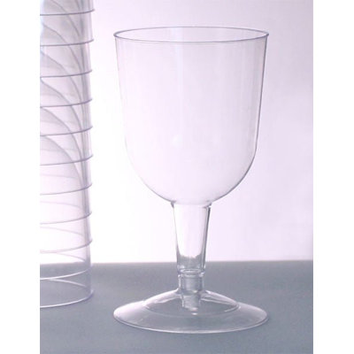 Plastic (Polystyrene) Wine Glass - 6 ounce (sleeve of 12)