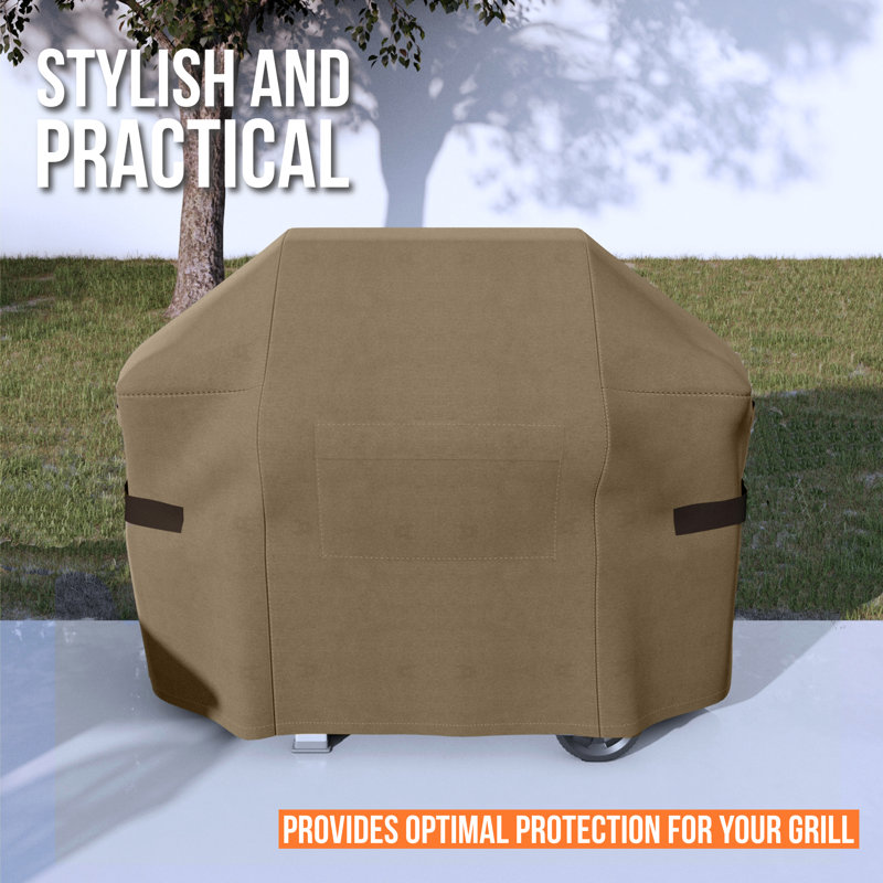 Weatherproof Heavy Duty BBQ Grill Cover, 58" W x 44" D x 24" H