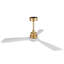 Ventilateur de plafond d'intérieur 52 pouces avec lumière à DEL à intensité variable et 3 pales en bois massif