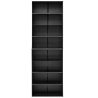 8 Tiers Floor Standing Standard Bookcases, Display Bookshelves With 6 Adjustable Shelves, Multi-Functional Double-Layer Wood Bookcase For Living Room, by Latitude Run