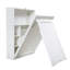 Compact Folding Desk In White For Small Spaces - Storage Included With Adjustable Shelves Home Office Setup