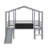 Endearing Twin Loft Bed With A Ladder, A Slide, And A Lovely House Design-114463710