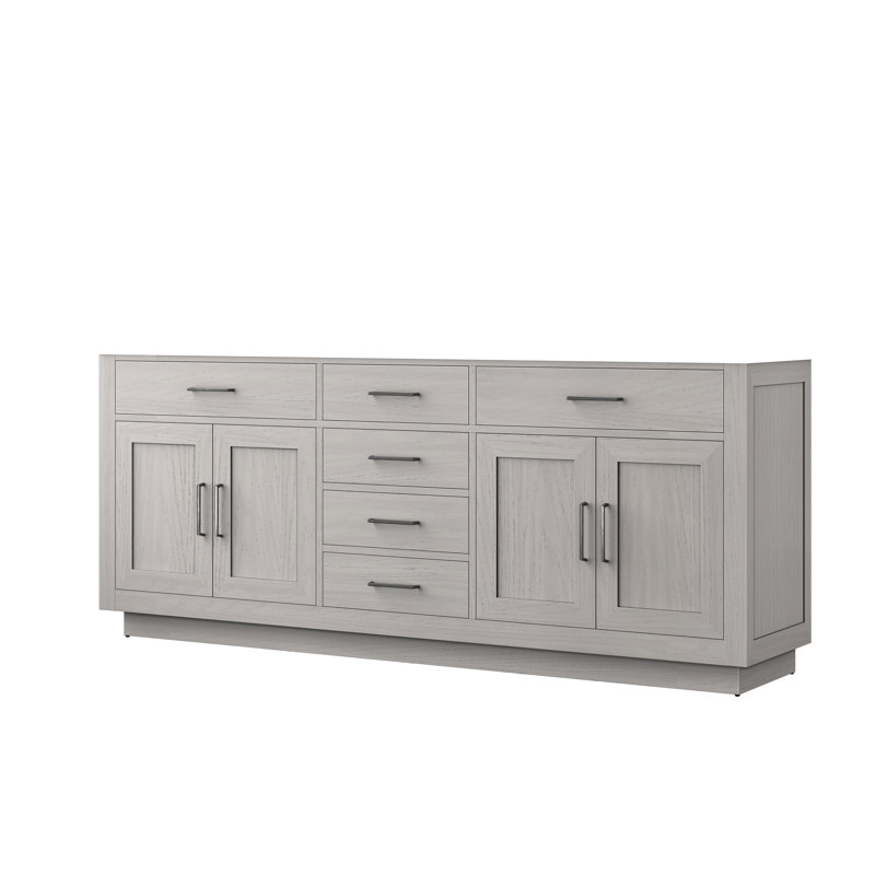 Abbey 80 in W x 22 in D Double Bath Vanity, White Oak 