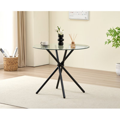 Round Glass Top Dining Table