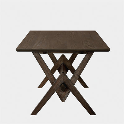 Table de salle à manger double V 63 po - Noyer