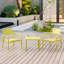 Ensemble 2 pièces de chaises 1 place et de table basse en PP - Mobilier polyvalent d'intérieur / extérieur pour salon, balcon, plage (sans chaises d'assemblage, table à installation facile) - Polypropylène, jaune-1649178705