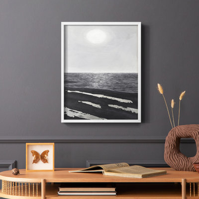 «Silver Shoreline II», reproduction encadrée - bois massif