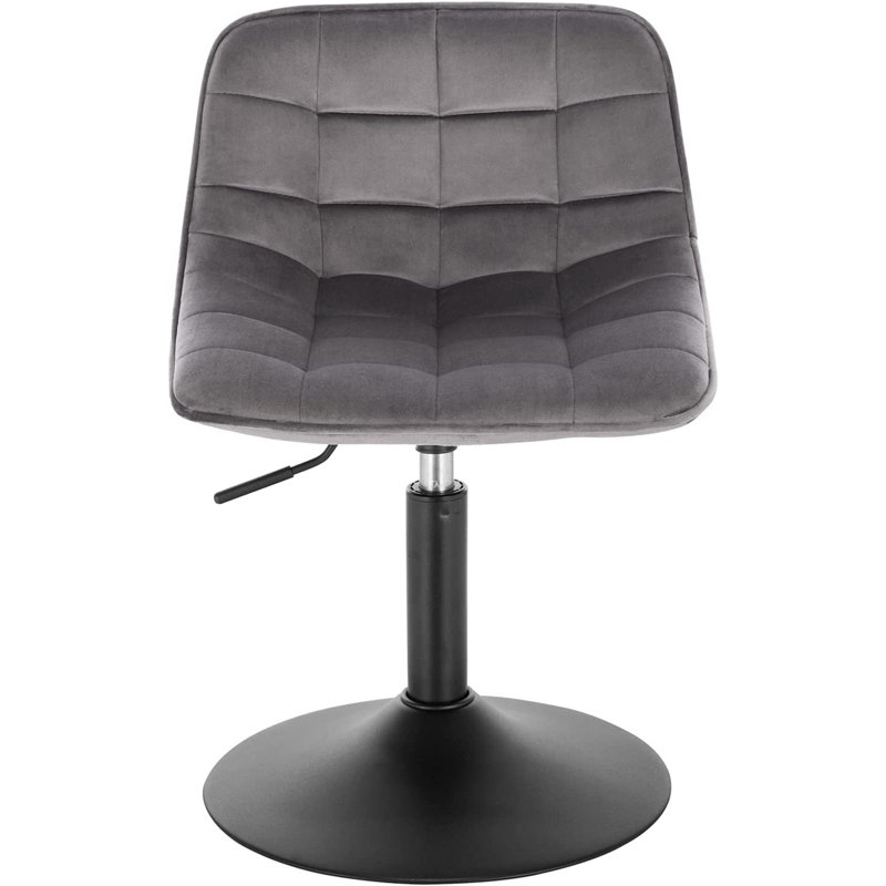 Suncrest Swivel Upholstered Adjustable Height Counter Stool with Metal Frame, Dark Grey