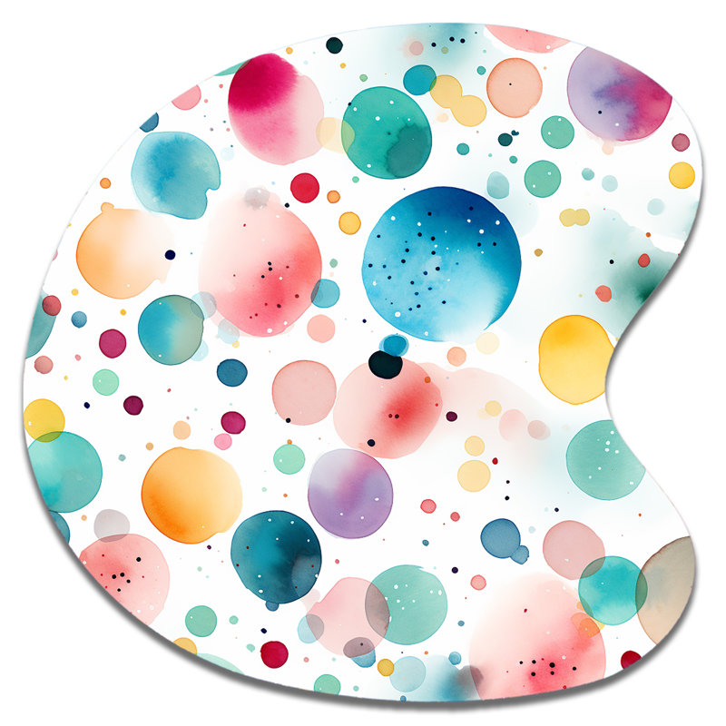 Chevaun - art mural abstrait irrégulier - forme de goutte, H 27 po x l 27 po