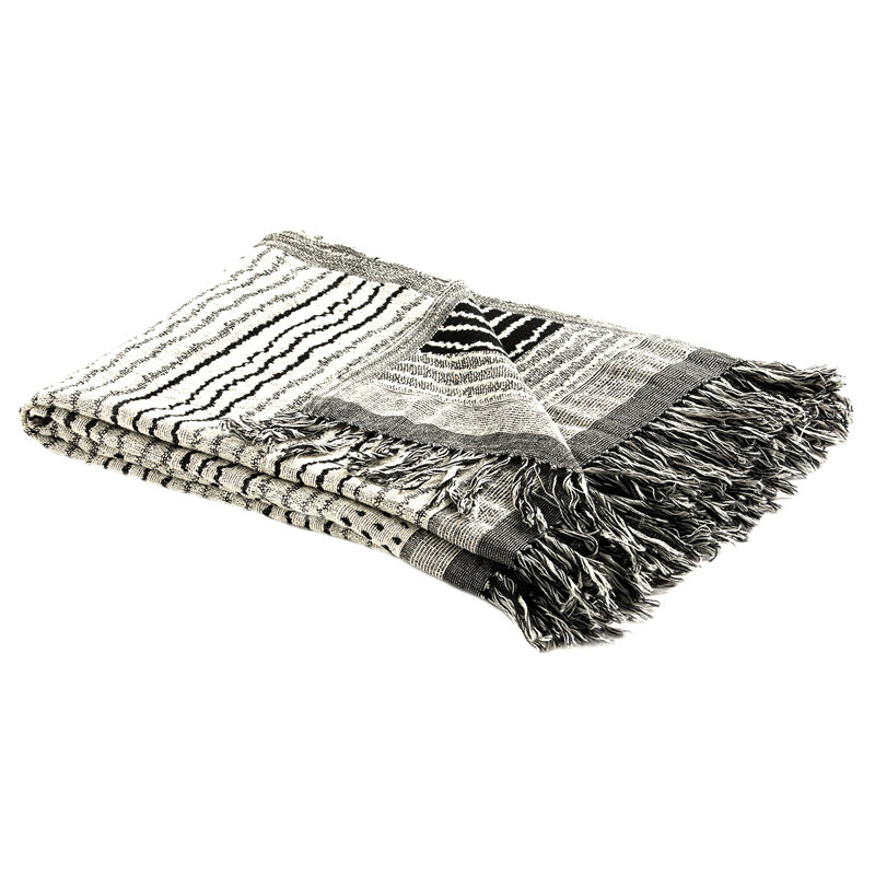 Wool Blend Throws Hand Woven Throw Blanket