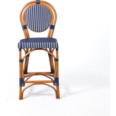 Tabouret de bar 26 po bleu marine et blanc Milano
