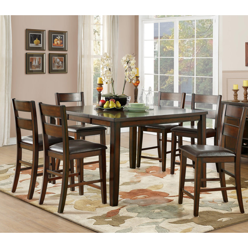 Delmetric 7-pcs Counter Height Table Set