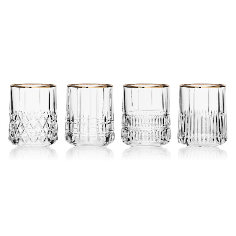 Carrick Gold 10 oz. Double Old Fashion Glasses
