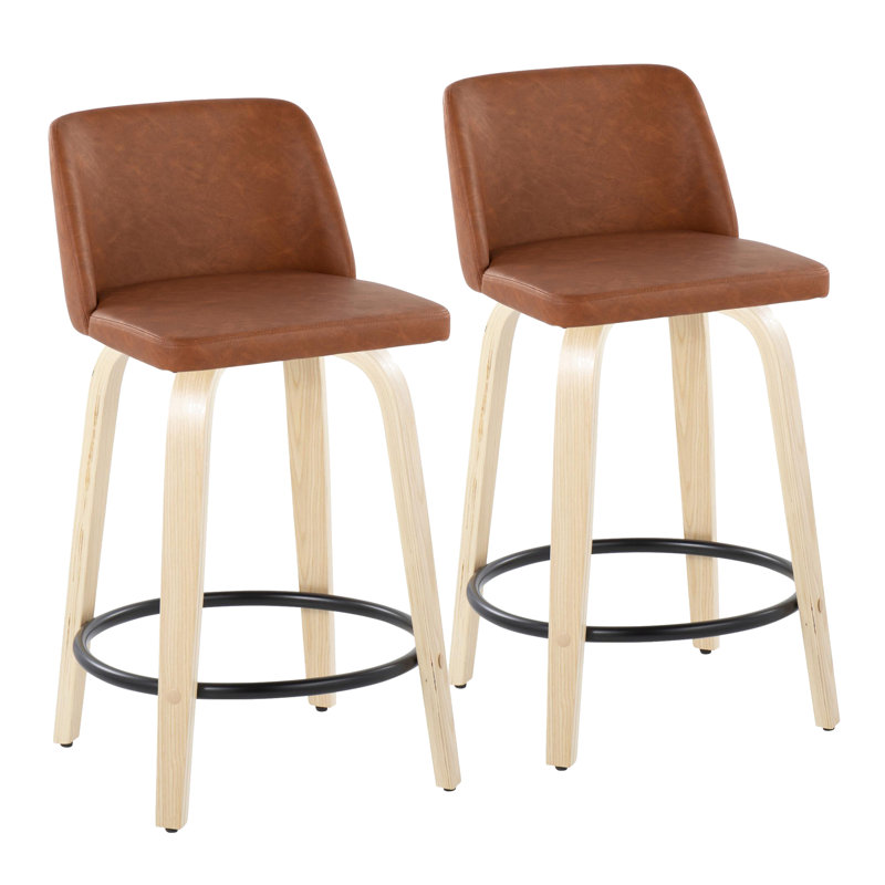 Lakyia Swivel Upholstered Counter Stool