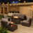 8 Pieces Patio Furniture Set With 44" Propane Gas Fire Pit Table, Conversation Set For Garden, Patio, Backyard-765962824