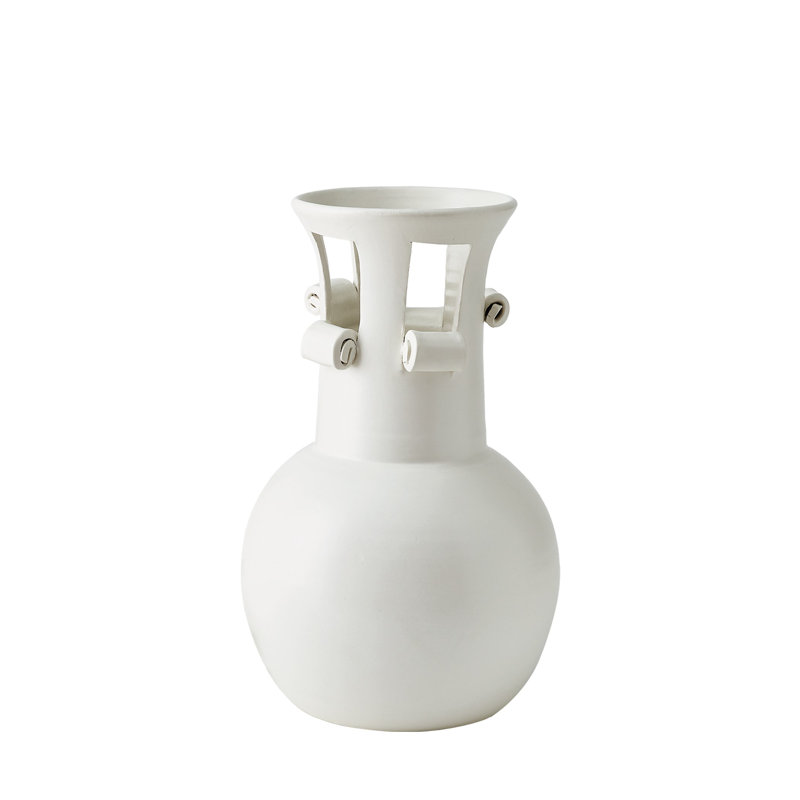 Vase de table en céramique / porcelaine, Hauteur totale - 15,75 po
