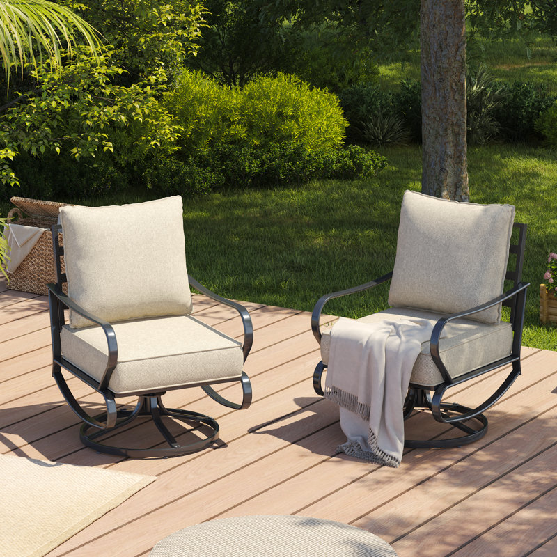 Chaise pivotante pour 2 personnes, Beige, Non