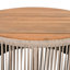 Table basse en bois avec accents de corde - motifs de grain naturel, options de placement polyvalentes de style rustique et capacité de 220 lb, facile à nettoyer-1526978686