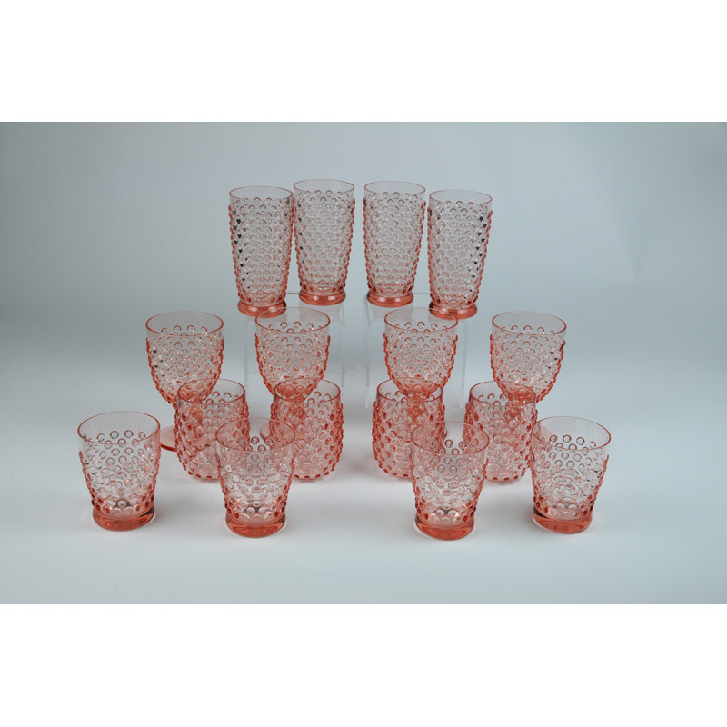 Aeneus 590 ml Acrylic Drinking Glass Set, Red