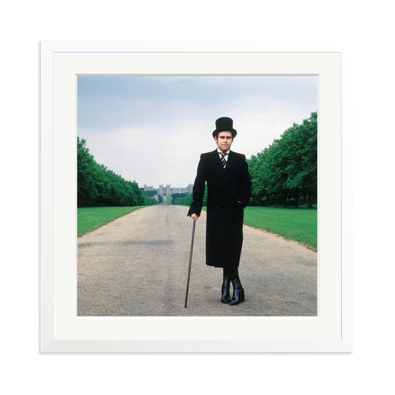 A Single Man Album Cover Variation, 25" H x 25" W, White