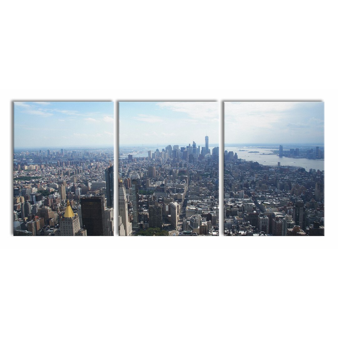 3-tlg. Leinwandbilder-Set New York City Panorama