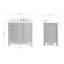 Ensemble de meuble-lavabo simple 37 po Cambridge-745884860