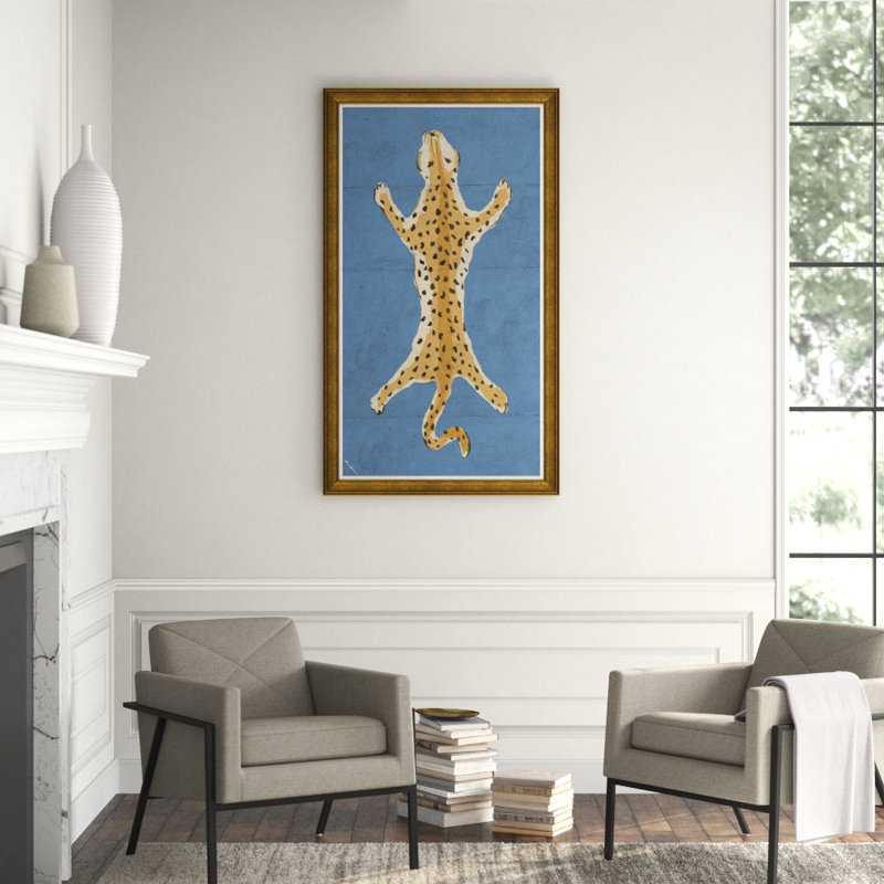 Leopard Series Giclee Print by Dana Gibson, 62" H x 36" W x 1.25" D, No, Brown