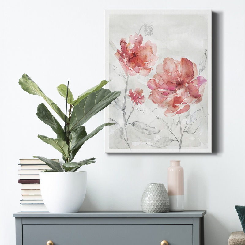 «Blush Botanical I», reproduction d'art sur toile tendue, H 36 po x l 24 po