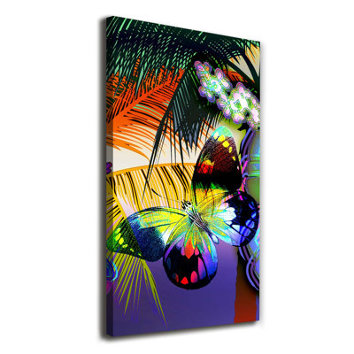 Colourful Flowers - Wrapped Canvas Print