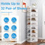 8 rangements de chaussures rotatifs, 360 paresseux, blancs, rehaussent esthétiquement le décor de la maison