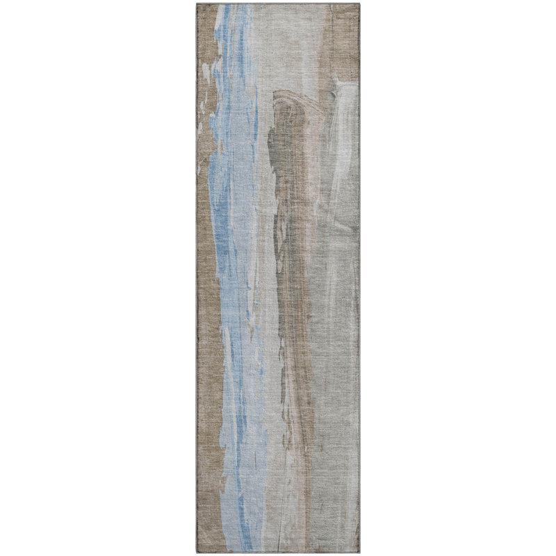 Premium Machine Washable Arnoldina AMF1845 Abstract Rug, Runner 2'3" x 7'6"